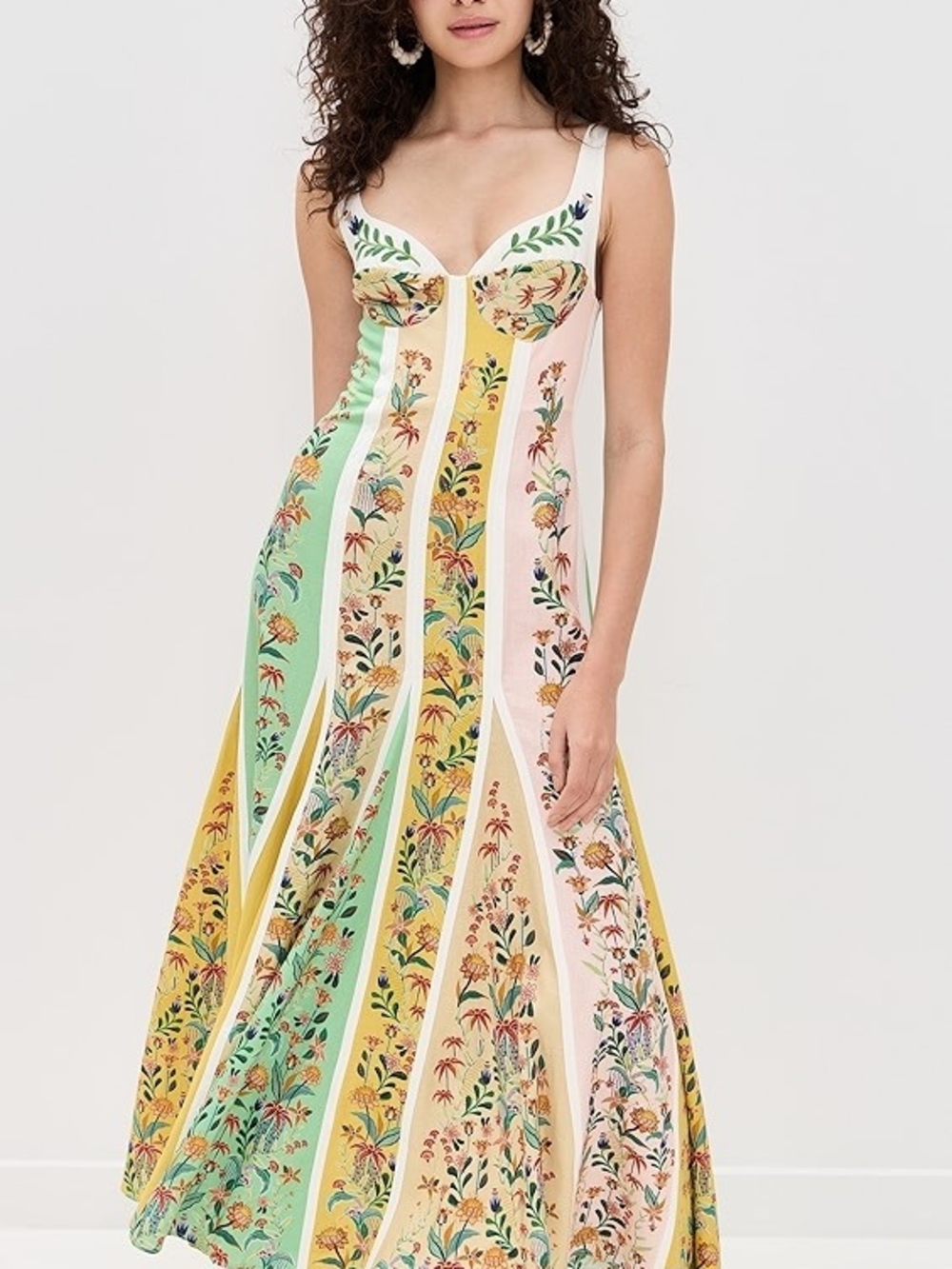 NWT FARM Rio Delicate Floral Stripe Sundress Size M - Picture 1 of 9